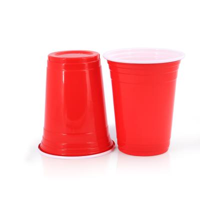 China Disposable Eco Friendly Stocked Biodegradable Low moq custom colored 16 Oz pp plastic cup disposable party beverage juice cups beer pong cup for party for sale