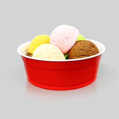 China Eco Friendly Disposable Customizable Taiqiu Chinese Factory Supply Fried Chicken Red Bowl OEM Cold Dessert Bowls Disposable Ice Cream Bowls For Food for sale