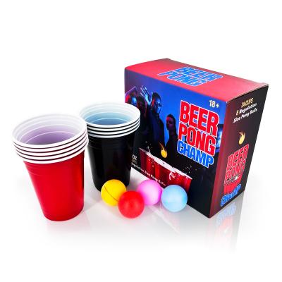 China Disposable Eco Friendly Stocked Biodegradable Taiqiu Beer Pong Game Bar Supplies Desktop Fun Gifts Outdoor Leisure Disposable Custom Plastic Party Cups for sale