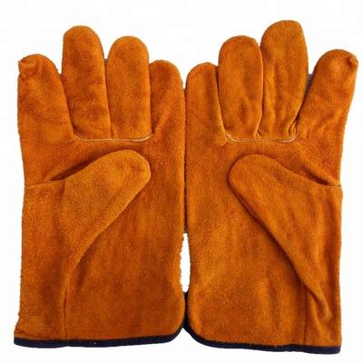 China Breathable Cut And Heat Resistant Gloves Split Leather Working Gloves for sale