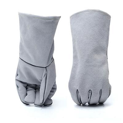 China Work Breathable Safe Welding Soft Whip Leather Gloves For Protective Hand 1 Pair New for sale