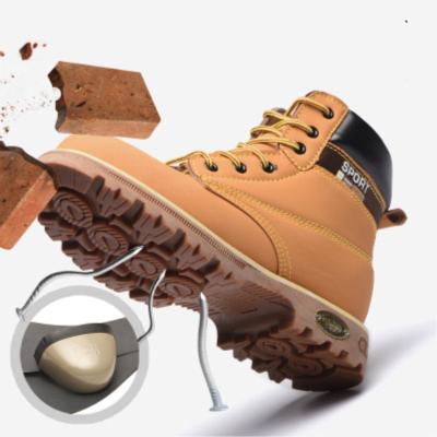 China Steel Soles Rubber Safety Fashionable High-Top Wear Resistant Safety Toe Protective Shoes With Steel Toes for sale