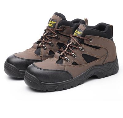 China Premium Steel Toe Waterproof Man Boot Genuine Leather Safety Shoes for sale