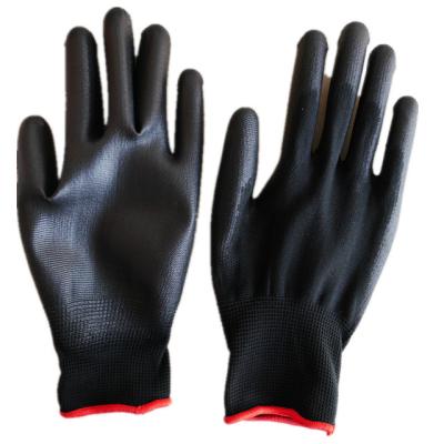 China Breathable PU Coated Nylon / Polyester Safety Gloves En388 4131 Standard Safety Hand Work Gloves for sale