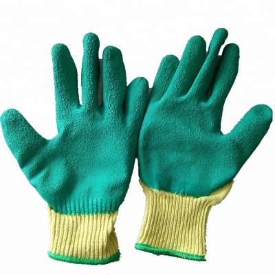 China Breathable Knitting Ply 10g Latex Coated Work Gloves For Garden Construction Worker for sale