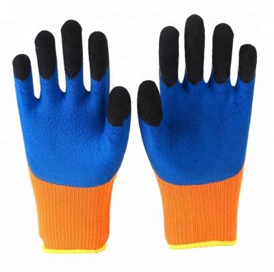 China Best Quality Low Price Breathable Double Color Latex Coated Work Gloves for sale