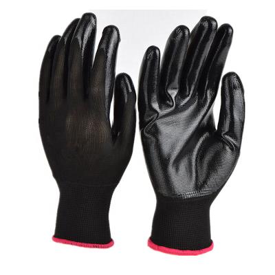 China Breathable Coated Gloves Nitrile Rubber Dipping Working Gloves for sale