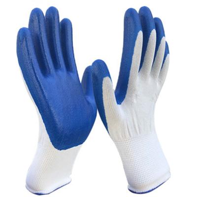 China Breathable Nitrile Polyester Coating Work Gloves For Construction for sale