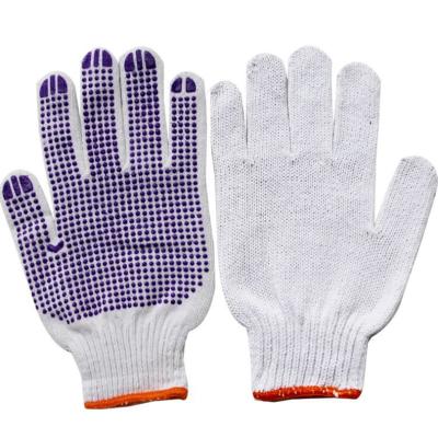 China Factory Wholesale Heat Resistant PVC Dot Coated Cotton Work Gloves for sale