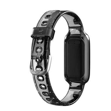 China 2021 New Sport Luxury Clear Transparent Crystal Rubber Strap Smart Watch Accessories Jelly Tpu Watch Band For Fitbit Glacier for sale