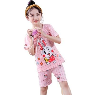 China Wholesale custom made low price summer children's pajamas QUICK DRY sets various cartoon children's short-sleeved pajamas for sale