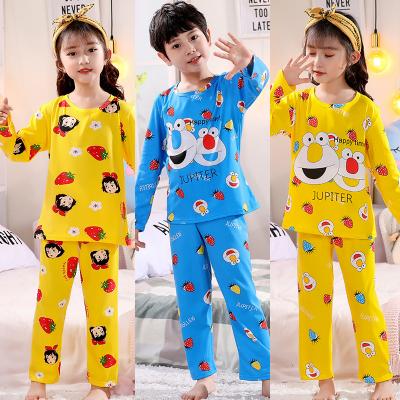 China QUICK DRY Kids Pajamas for Kids Lapel Suit Girls and Boys Long Sleeve Set for sale