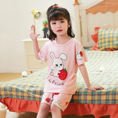 China Home child cuhk boys milk girl wear pajamas QUICK DRY girls princess cuhk children summer silk short sleeved lightly for sale