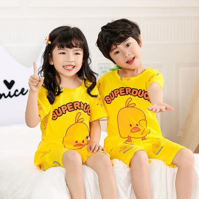 China Wholesale High Quality Breathable Kids Summer Shorts Sleeve Top+Pants 2pcs Pijamas Sets Boys Sleepwear Cartoon Kids Clothes Dressing Sets for sale