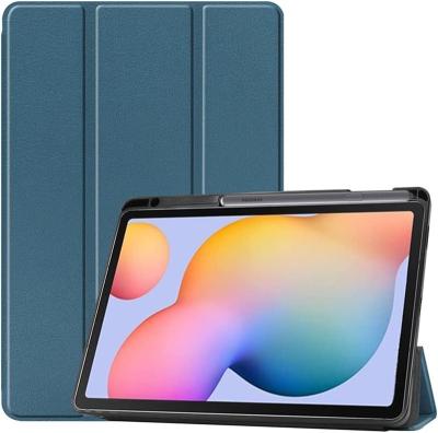 China Magnetic Slim Leather TPU Smart Cover Soft Back Folio Tablet Case with Pen Holder for Samsung Galaxy Tab S6 Lite 10.4 2020 SM-P610/P615 for sale