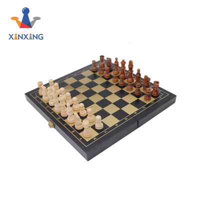 China Entertainment High Quality Professional Chess Chess Board Wooden Folding Chess Board Game for sale