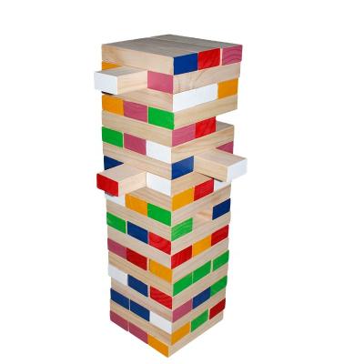 China Construction Toy Colorful Wooden Toy Wooden Tower Tumbling Blocks For Children for sale