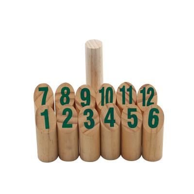 China Pin/Rubber/Birch/Beech Wooden Block Viking Yard Games Scatter Number Tossing Game for sale