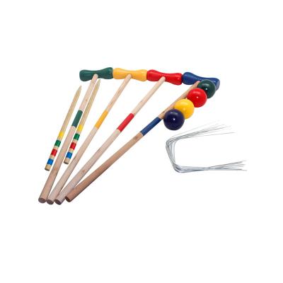 China Colorful Outdoor Wooden Croquet Set Wooden Toys Products Entertainment Game for sale