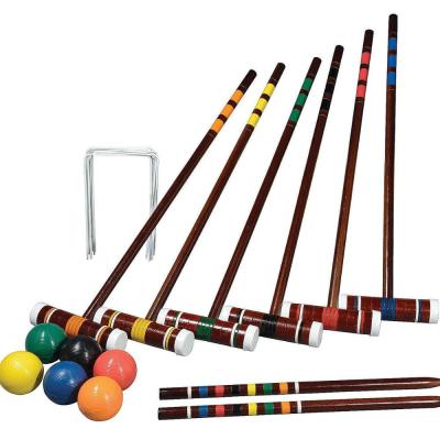 China Wooden game set wooden croquet set suitable for outdoor and indoor games for sale