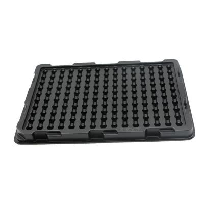 China ESD Anti-Static Black Conductive Component Tray For IC, LCD, Electronics Parts Packaging for sale