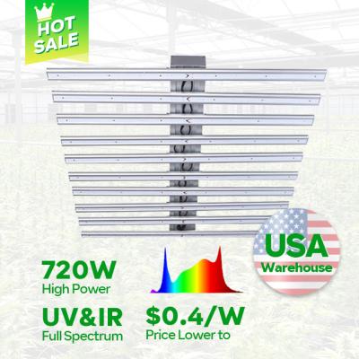 China Seed Starting Dimmable 8 Bars 640W/720W/800W/1000W Optional Full Spectrum Hydroponic Plant Led Growing Light for sale