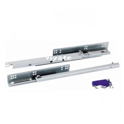 China Modern Cold Rolled Steel Extension Drawer Slide Soft Closing Invisible Slide for sale