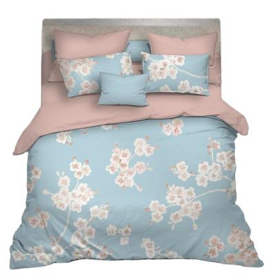 China 100% Cotton Sheets Sustainable King Size Luxury Bedding Sets Print Cherry / Sakura Home for sale