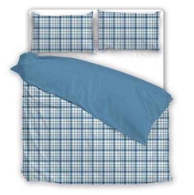 China China Viable Professional Manufacture Check Blue Plaid Duvet Cover Sets Bedding Set for sale