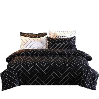 China Viable Custom Size Polyester Sale Low Price Bed Sheets Duvet Cover Sets Printed Three Piece Wholesale Bedspread for sale