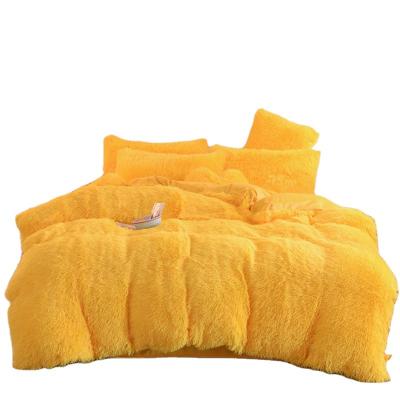 China Guaranteed viable quality plush mink duvet cover set super soft winter bedding set for wholesale for sale