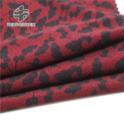 China Custom Knitted Floral Printed Stretch Foam Crepe 1629 95%Polyester 5%Spandex Tank Dress Costume Fabrics for sale