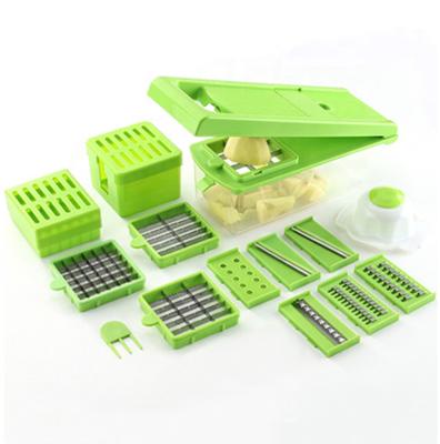 China Large Hand Protector Sustainable Manual 12 in 1 Fruit and Vegetable Cutter Chopper Kitchen Cutter Slicer Tool Sets for sale