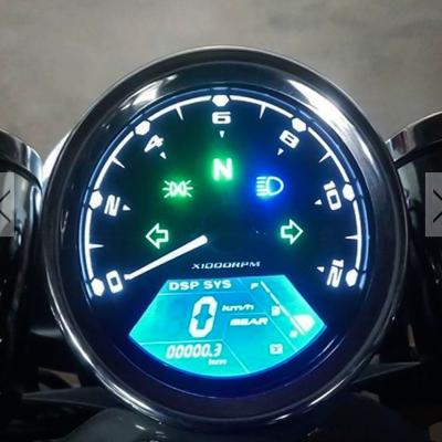 China Multifunctional Motorcycle Digital Odometer Km/h Speedo And M/H Tachometer Streetfighter Chop Tricycle Gauge Meter for sale