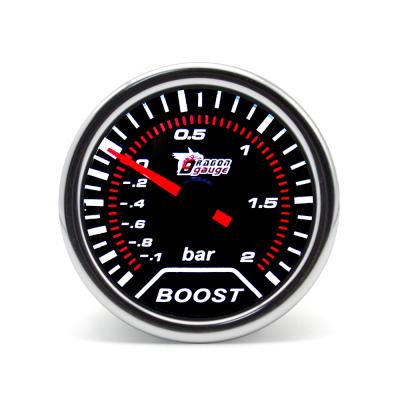 China Modified 52mm Reading Car Racing Indicator Dash Boost LED Illuminated Gauge Meter Dials 2 Bar Kit for sale