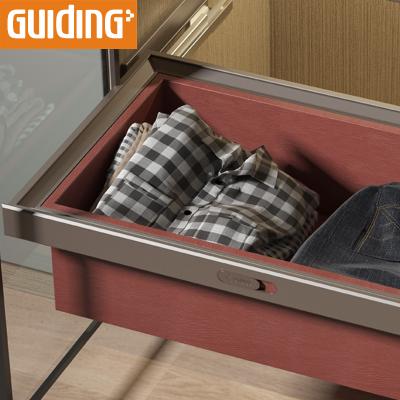 China Stocked Wardrobe Storage Basket With Soft Closing Slide for sale