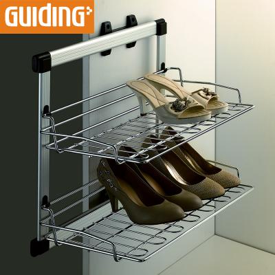 China Aluminum Shoe Cabinet Furniture Rack Cupboard Storage Two-Layer (Height) Shoe Cabinet Adjustable Corner Rack Organizer for sale