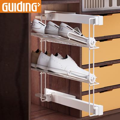 China Best Lady Shoe Closet Storage Adjustable Shoe Rack (Waist) Ladies Girls Sliding Rack Fittings Shelves for Wardrobe Cabinet for sale