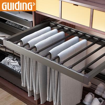 China Adjustable Display Cabinet Sliding Trouser Rack Aluminum Material for sale