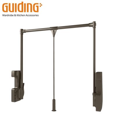 China (Height)Adjustable Galley Guide Unit Pull Out Moden Wardrobe Pull-Down Rod With Soft Closing Pull Down Closet Rod for sale