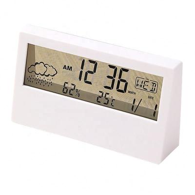 China Antique Style Digital LED Light Clock Electronic Calendars Temperature Works Clocks LCD Screen Desk Clock For Students Kids for sale