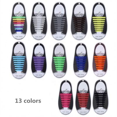 China Special Silicone Colorful Shoe Laces Elastic Shoe Laces No Tie Lace For Women Men for sale