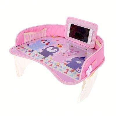 China Cute Kids Travel Car Seat Activity Snack and Game Tray for Kids or Toddlers with Tablet Phone Cup Holder for sale