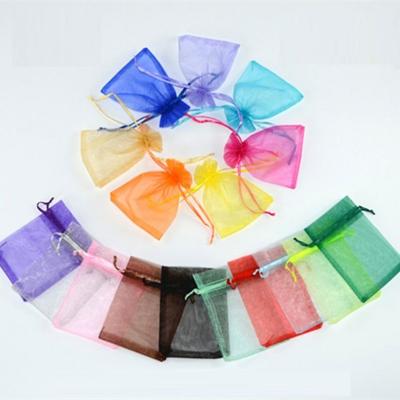 China Wholesale Gift Drawstring Sheer Jewelry Organza Pouch Bag With Logo for sale