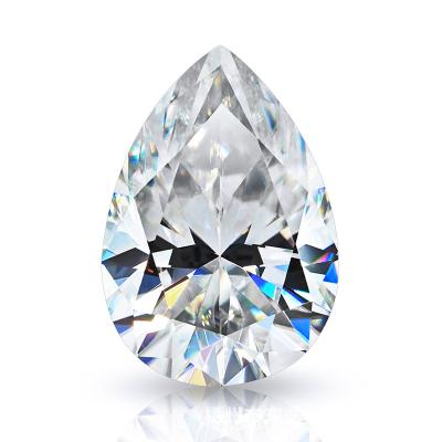 China Color Play or Fire High Quality D Color Pear Cut Diamond With Certificate Loose Moissanite Stone for sale