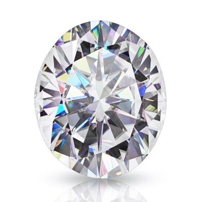 China Color Play or Fire Synthetic D Color Oval Cut Diamond Gra Certified VVS Loose Moissanite For Women Ring for sale