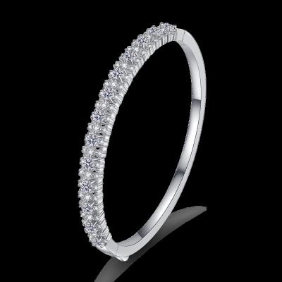 China Nickel-Free Lead-Free Luxury Design Moissanite Tennis Bracelet 925 Sterling Silver Bracelets Bangles For Women for sale