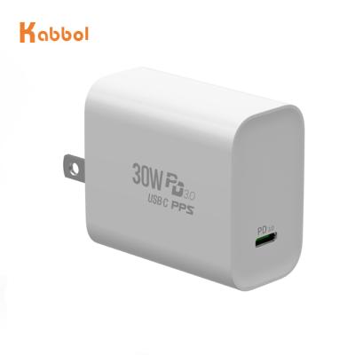 China LAPTOP US Plug ETL FCC 30W Type C PD Charger USB Phone Wall Travel Charger For Phone 12,Protection for sale