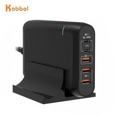 China Type 5 USB C LAPTOP CE ETL kc PSE 100W PD Adapter Wall Chargers QC 3.0 Left Charger for Laptop and Phone for sale