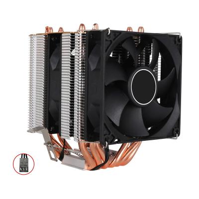 China Support 130w CPU CPU cooler 6 heatpipes 2 fans heatsink cooling 3PIN 4 PIN lga 1150 For 1155 1156 1366 2011 X79 X99 motherboard Am2 Am3Am4 for sale